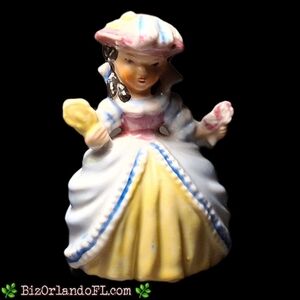 VINTAGE: Victorian Lady / Dress Hand Painted Figurine (Made in Japan) RARE FIND